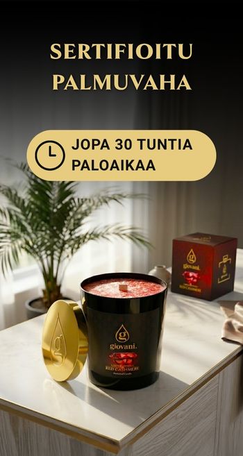 Kynttilä sertifioidusta palmuvahasta