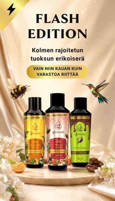 Rajoitettu erä pyykkiöljyjä FLASH EDITION