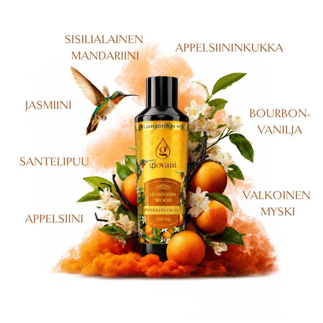 Pyykkiparfyymin koostumus MANDARIN WOOD