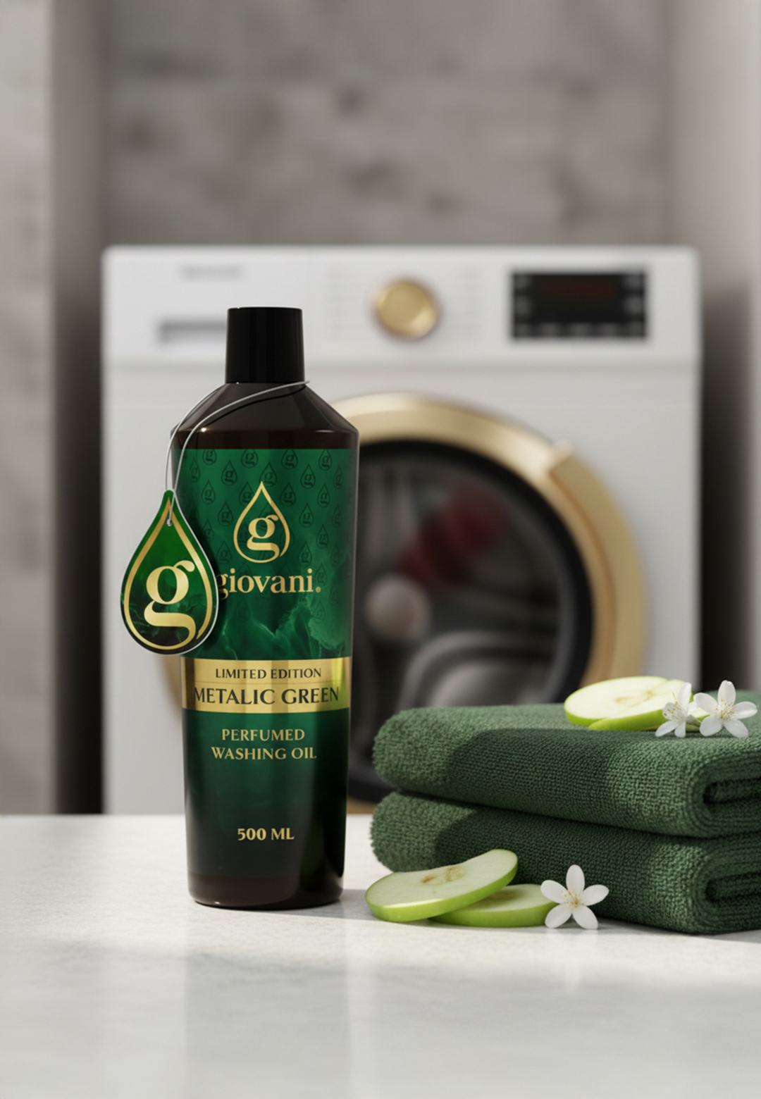 Aromaattinen METALLIC GREEN -tuoksuvisačka Giovaniilta