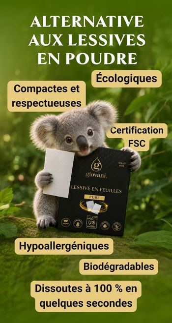 Bandes de lessive comme alternative écologique à la poudre