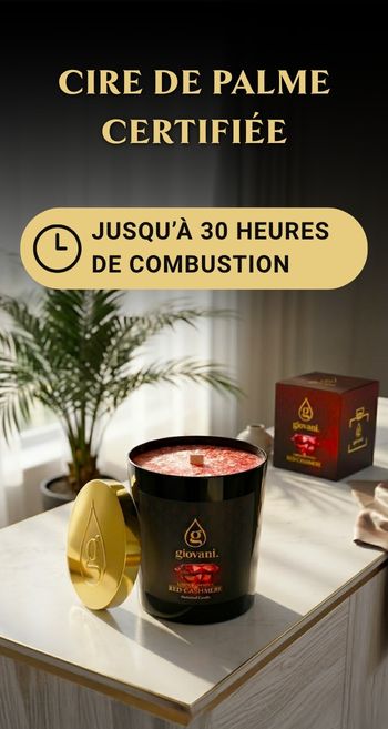 Bougie en cire de palmier certifiée