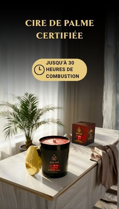 Bougie en cire de palmier certifiée