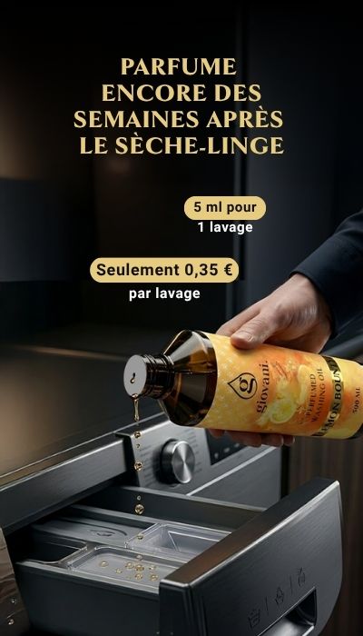 Huiles de lessive Giovani – parfum qui dure après le séchage