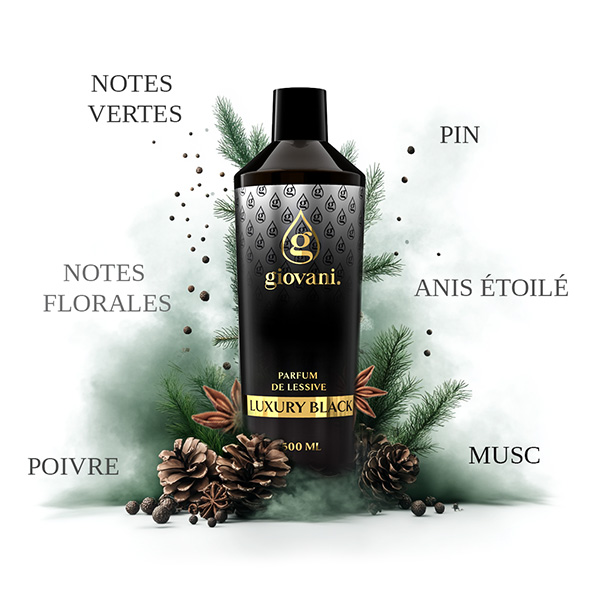 Ingrédients du parfum de lessive LUXURY BLACK