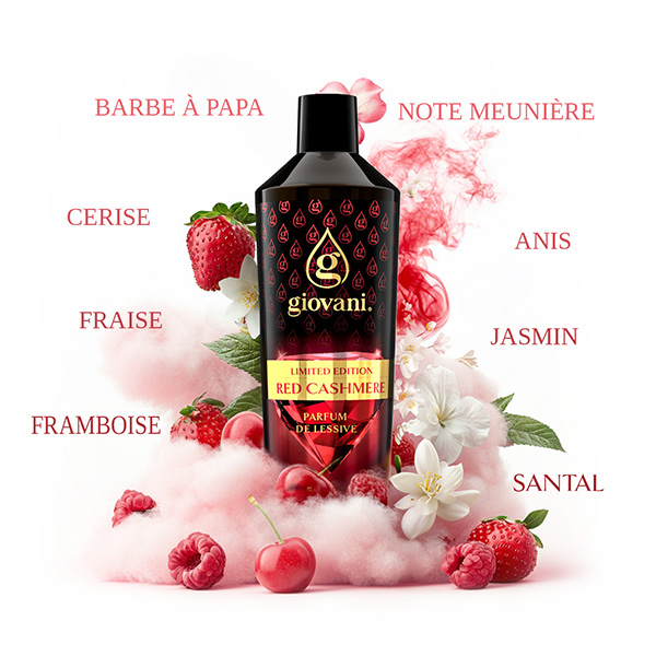 Ingrédients du parfum de lessive RED CASHMERE