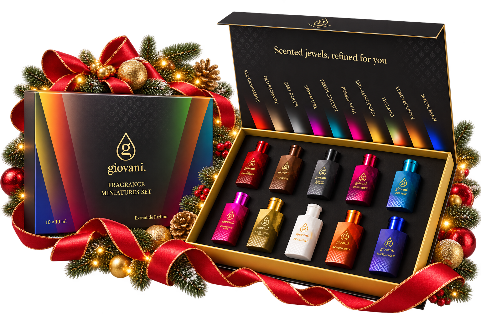 Coffret cadeau de 10 miniatures de parfum Giovani