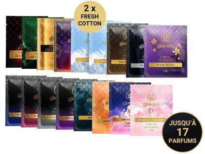 Échantillons de parfum pour linge Giovani – 17 pièces