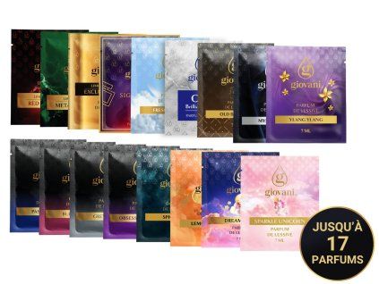 Échantillons de parfum pour linge Giovani – 17 pièces