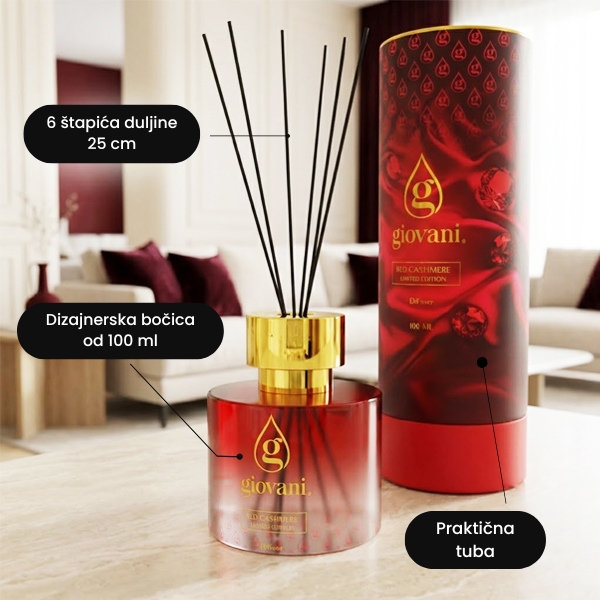 Miris za dom štapići RED CASHMERE