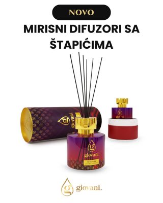 💫 Dugoočekivana novost od Giovani® je napokon stigla! 💥 Predstavljamo naše MIRISNI DIFUZORI sa štapićima u mirisima: FRESH...