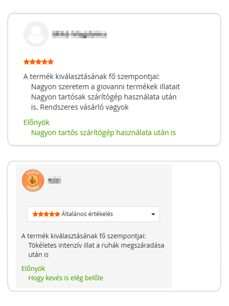 Giovani vásárlói értékelés 7