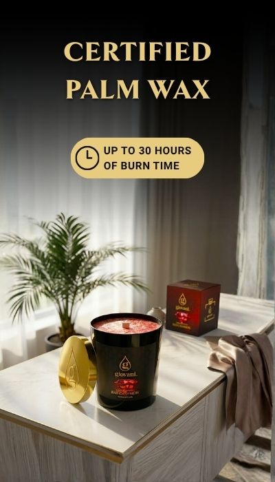 Candle made of certified palm wax