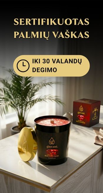Žvakė iš sertifikuoto palmių vaško