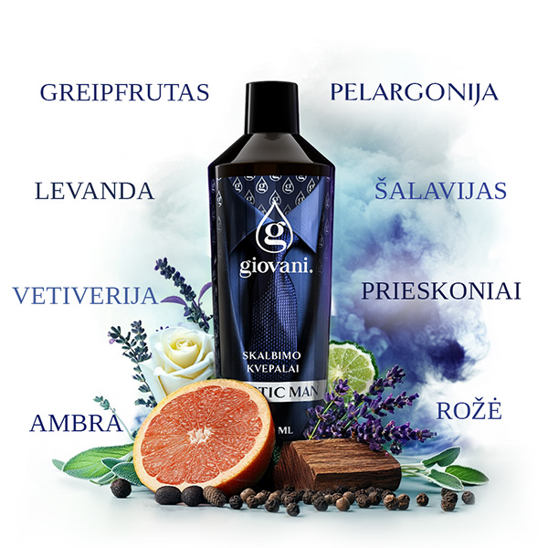 Kvapo MYSTIC MAN sudedamosios dalys
