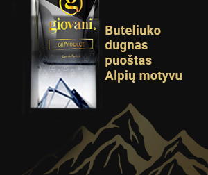 Flakono dugnas puoštas Aukštųjų Alpių motyvu