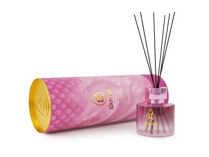 prabangus difuzorius su lazdelėmis bubble pink