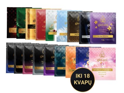 18 Vienetų Giovani skalbinių kvepalų pavyzdžių