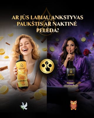 💖 Ar esi labiau ankstyvas paukštis ar naktinė pelėda? 🌞🌙 Mes, Giovani®, žinome, kad kiekviena dienos akimirka gali kvepėti...