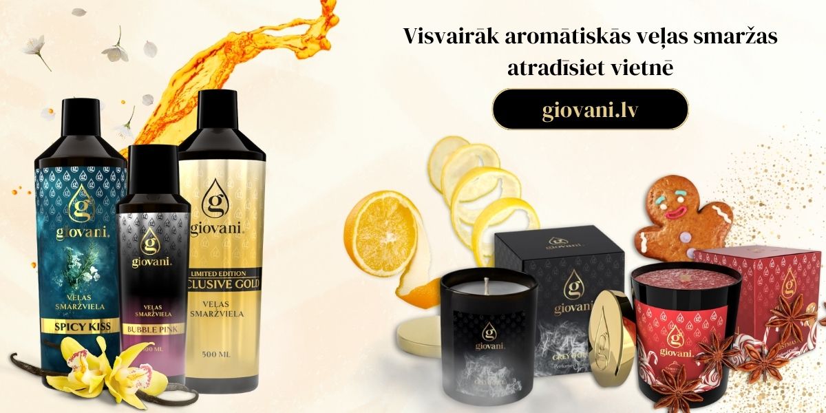 Sveces un veļas aromāti Giovani