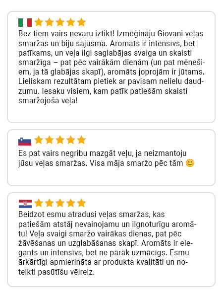 Giovani klienta atsauksme 1