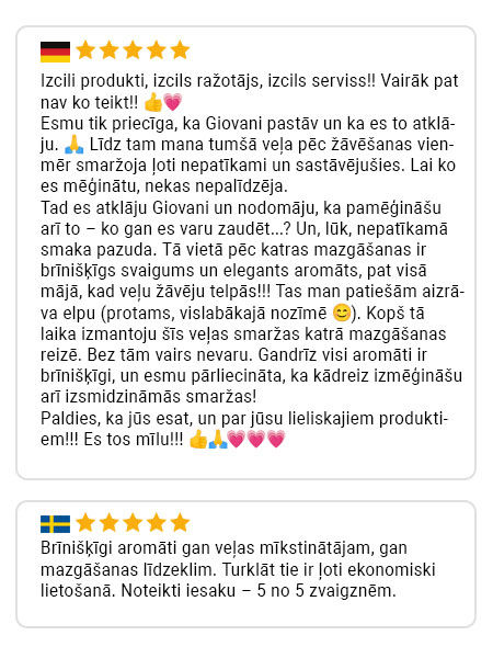 Giovani klienta atsauksme 3