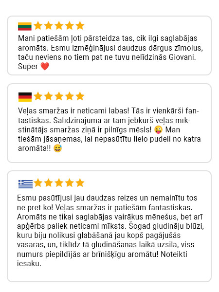Giovani klienta atsauksme 7