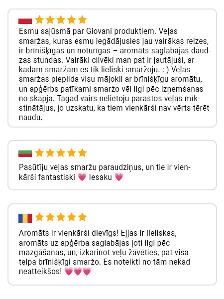 Giovani klienta atsauksme 8