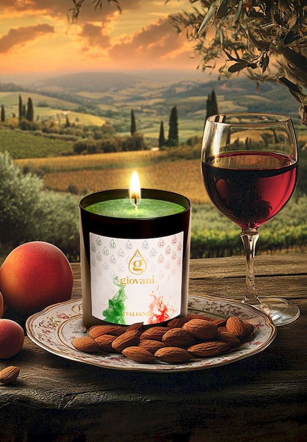 Vegānu aromātiskā Giovani svece ITALIANO
