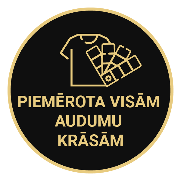 Piemērots visām veļas krāsām