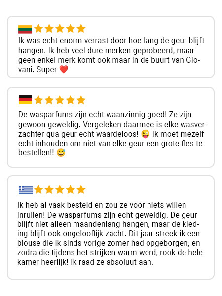 Beoordeling van een Giovani-klant 7