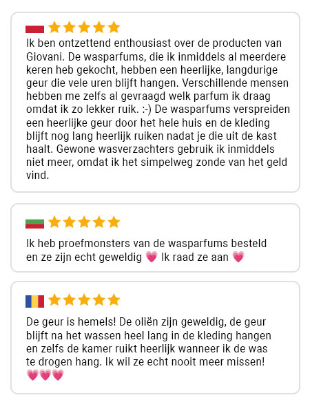 Beoordeling van een Giovani-klant 8