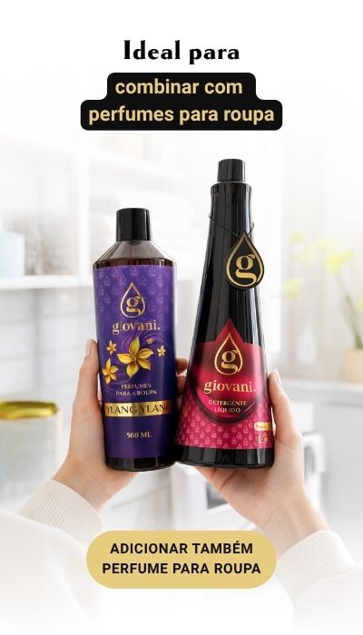 Combinação de gel de lavagem e perfume para a roupa