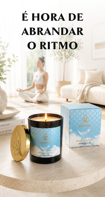 Vela perfumada Giovani para relaxamento em casa