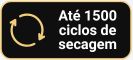 Até 1500 ciclos de secagem