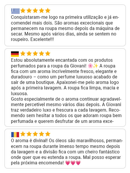 Avaliação de cliente Giovani 5