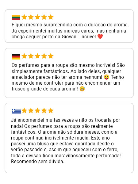 Avaliação de cliente Giovani 7