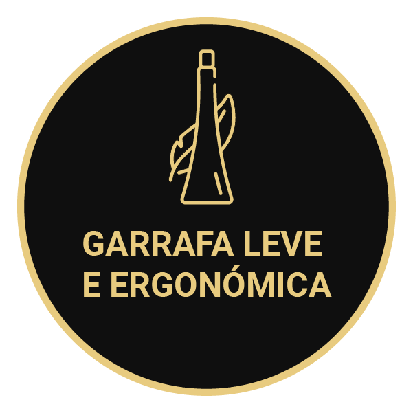 Garrafa leve e ergonómica