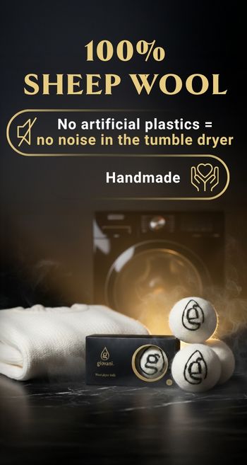 Wool dryer balls made of 100% sheep wool