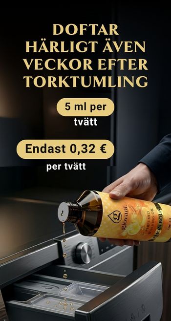 Giovani tvättoljor – doft som håller efter torkning