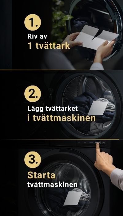 Hur man använder tvättremsor steg för steg