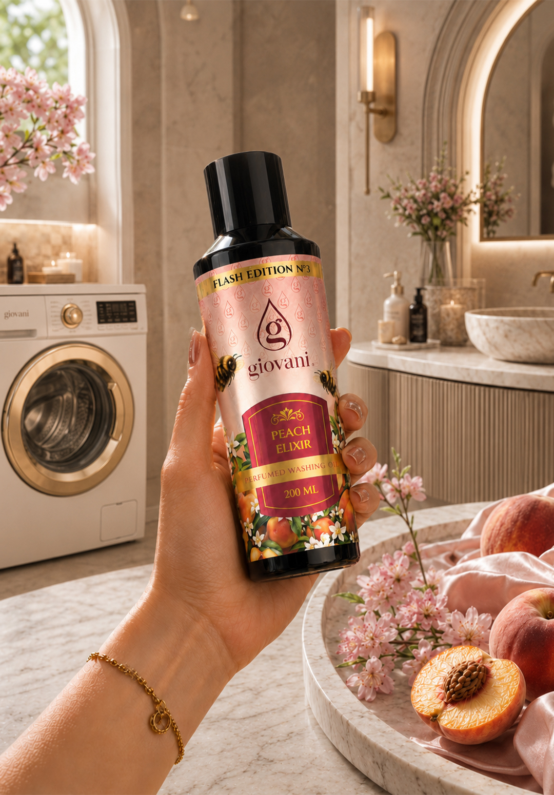 Doftande skoljmedel Giovani PEACH ELIXIR