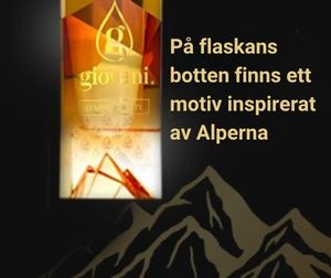 Lemon Bounty På flaskans botten finns ett motiv inspirerat av Alperna