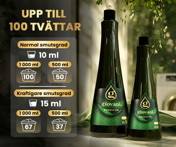 Doseringstabell för tvättgel FRESH