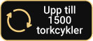 Upp till 1500 torkcykler