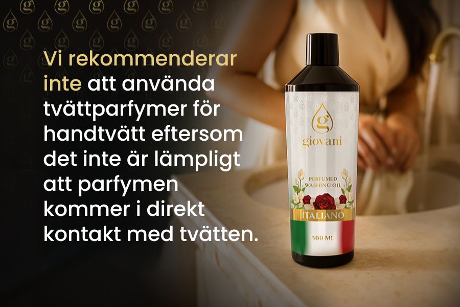 handtvätt rekommenderas inte