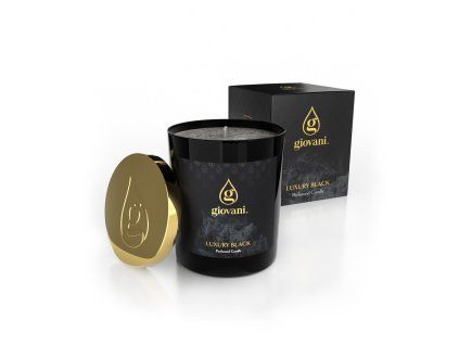 Doftljus med sprakande veke LUXURY BLACK