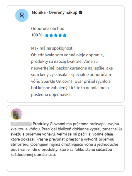 Recenzia zákazníka Giovani 5