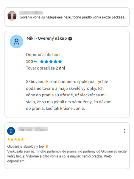 Recenzia zákazníka Giovani 8