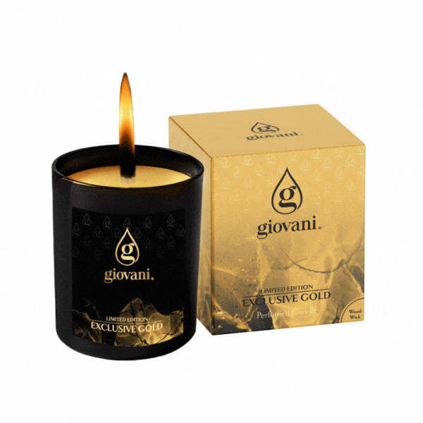 Parfumovaná dizajnová sviečka EXCLUSIVE GOLD